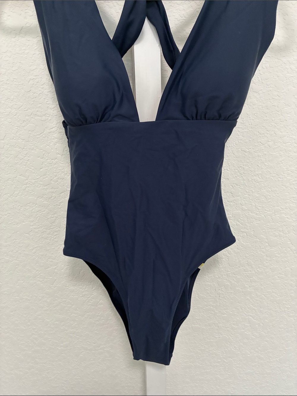 Summersalt The Plunge Low Neckline Dark Blue One-Piece Swimsuit - Picture 5 of 7